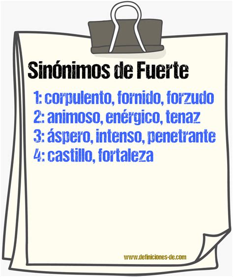 fuerza sinonimo|sinónimos de fuerte.